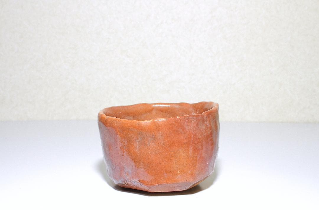 時代 萬古焼 赤楽茶碗