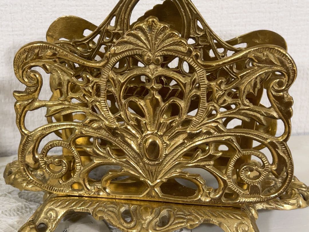 【週末Sale】真鍮のレターホルダー＊イギリスアンティーク