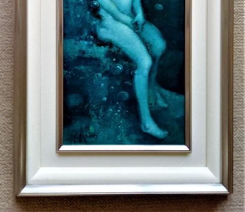 平野剛敏　裸婦　10号変形　油彩画　サインあり　特別注文額装