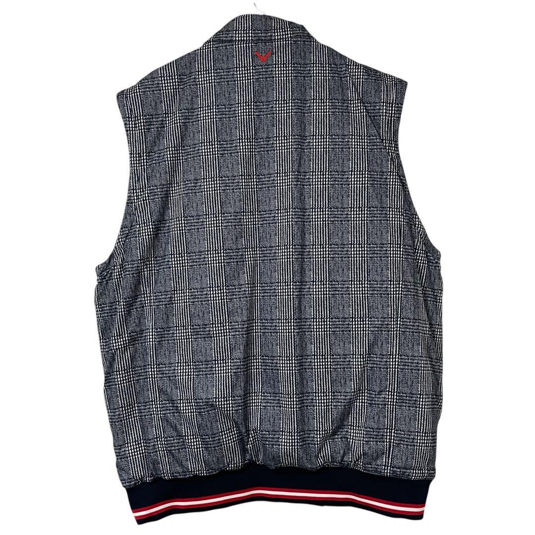 美品 キャロウェイゴルフ 2WAYブルゾン 中綿ベスト 希少3L グレンチェック