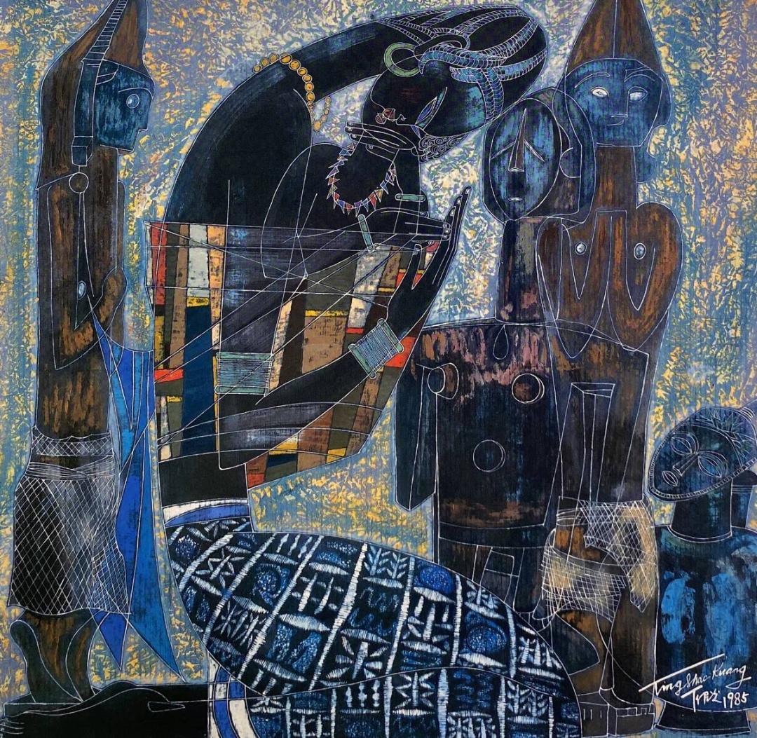 丁紹光、『接吻』、希少な画集より、新品額装付、マット額装付き