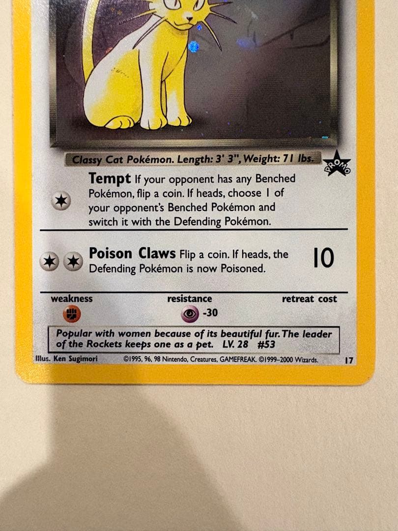 【詳細は説明欄に！】 ペルシアン＆ニャース ポケモンカード 英語版 プロモ2種