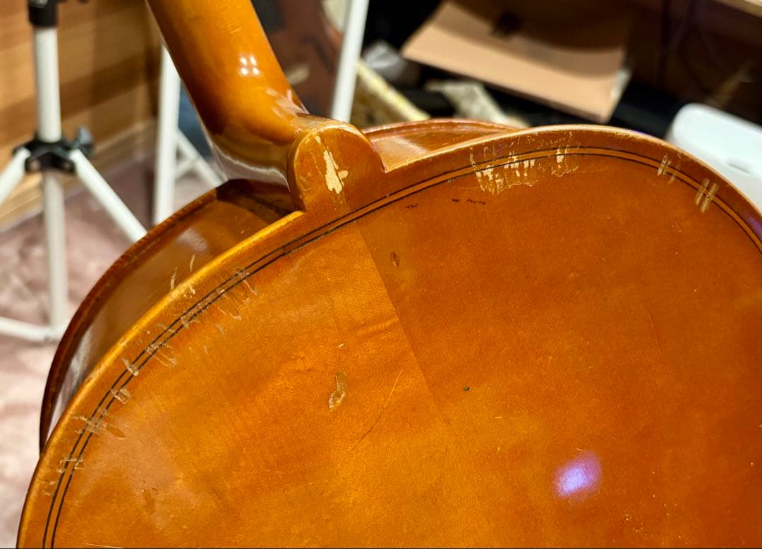 1/2 チェロ 木曽スズキ 1978 ほぼ新品ケース 弦交換済み カーボン弓