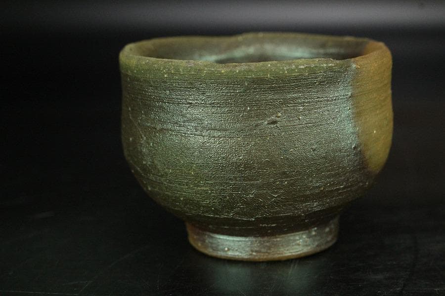 備前 稲荷作 造 ぐい呑 酒器 共箱 保証 未使用(K-A414)