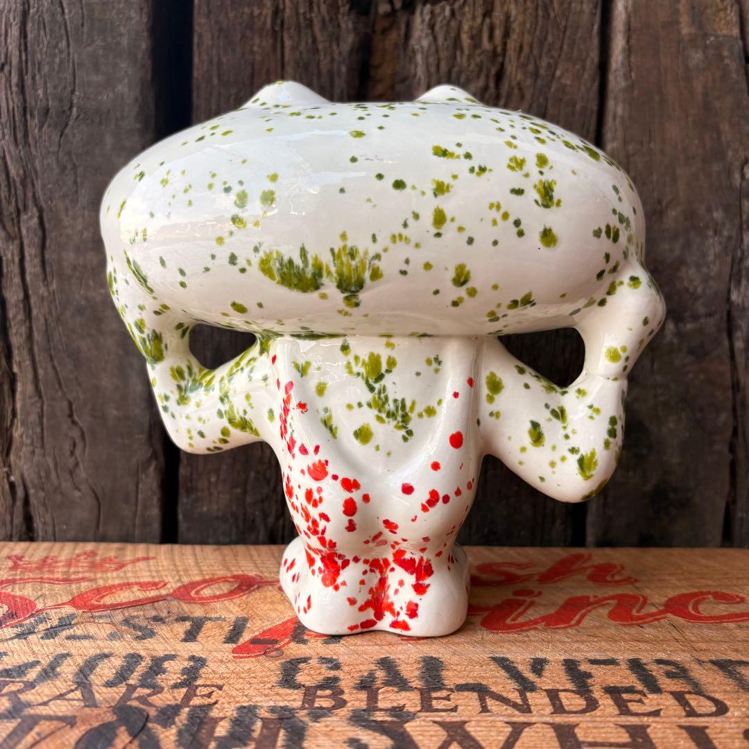 【1970s USA vintage】カエル 置物 キャンディディッシュ