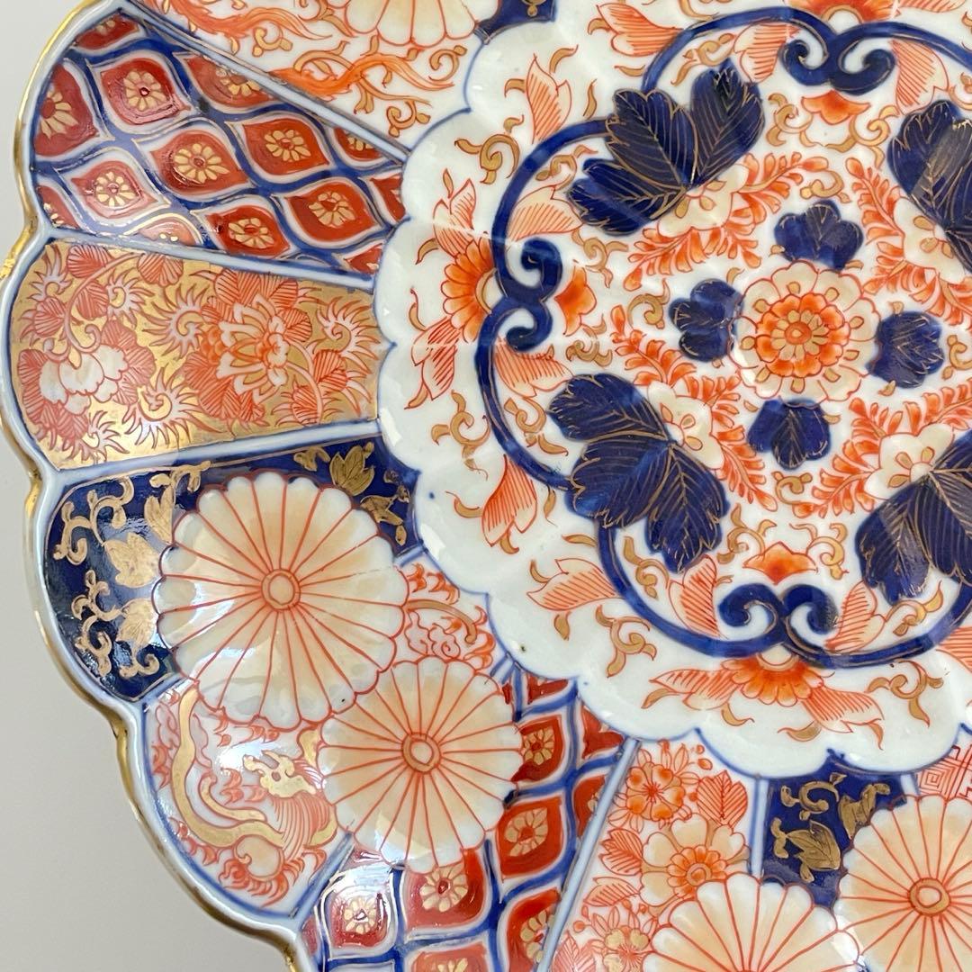 香蘭社　錦手　菊花皿　伊万里　有田　オールド香蘭社　明治時代