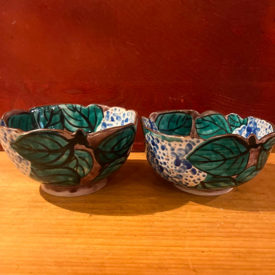 正木春蔵 紫陽花文鉢10客 共箱無し