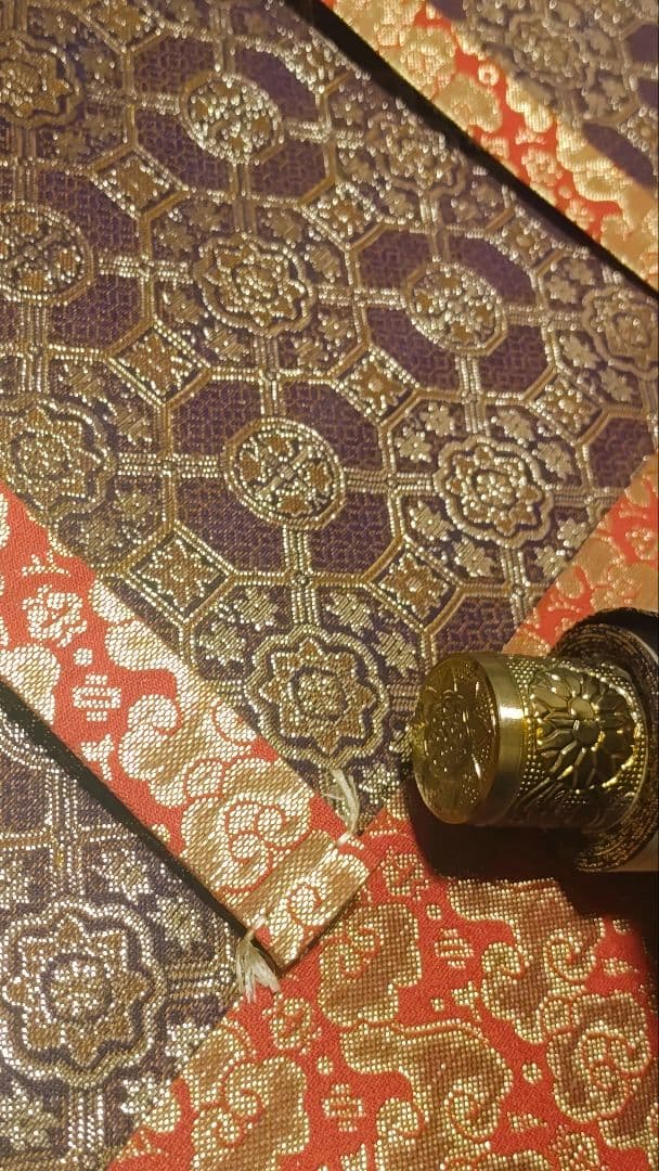 ご希望額まで値下げ～@紺地金泥 静波『佛心 南無阿弥陀仏』肉筆掛軸+オマケ木箱