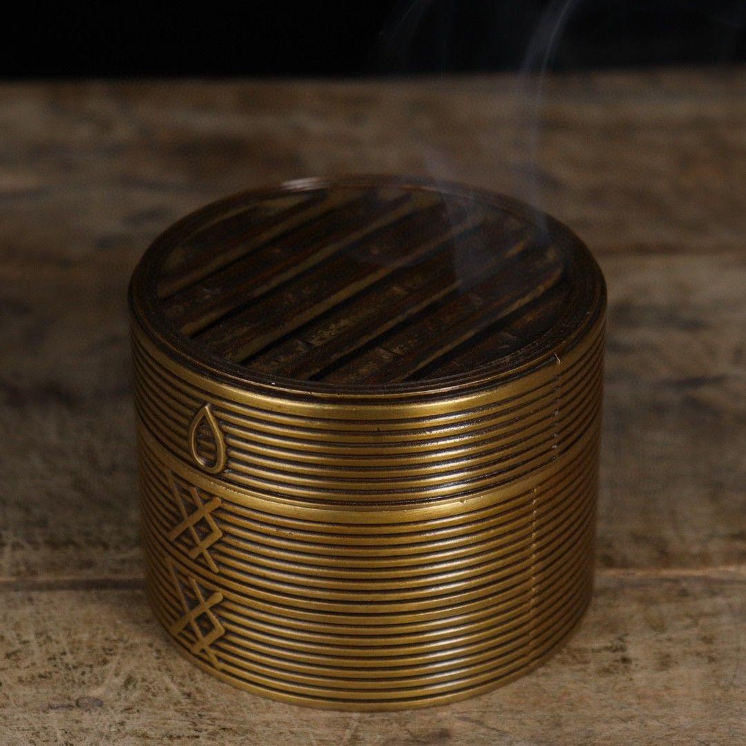 蘇工 銅器 香炉 蒸籠薫香炉 茶道具 香道具 工芸品 美術品 置物