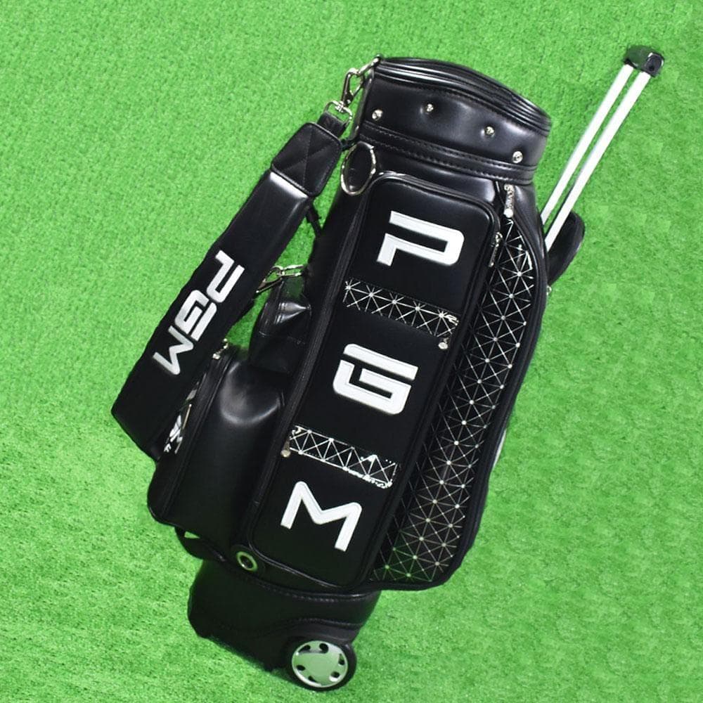 PGM GOLF/ゴルフ キャリー付 キャディバッグ【ブラック】展示品！
