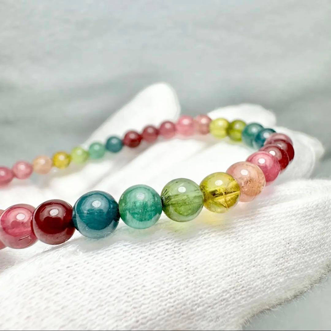 素晴らしい発色！！　マルチカラートルマリン　ブレスレット