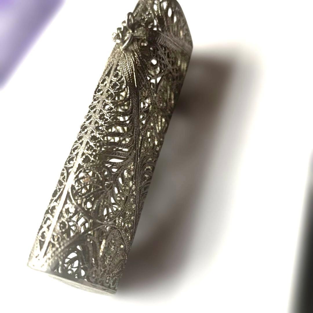 アンティーク　銀線細工　ライターケース　香入（こういれ）ケース　ビンテージ品