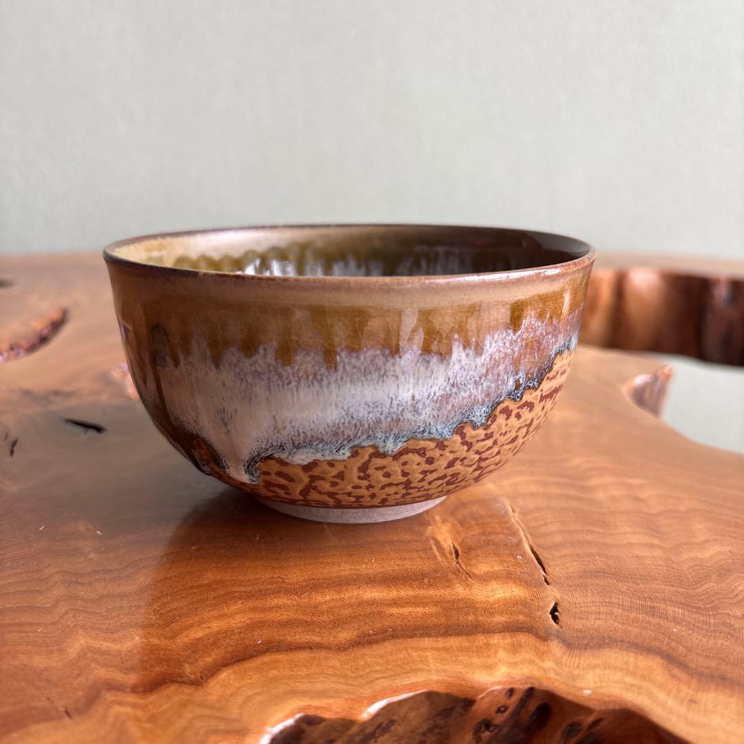 高取焼 宗家窯 高取八山 抹茶碗 茶道具 共箱(120Dc)