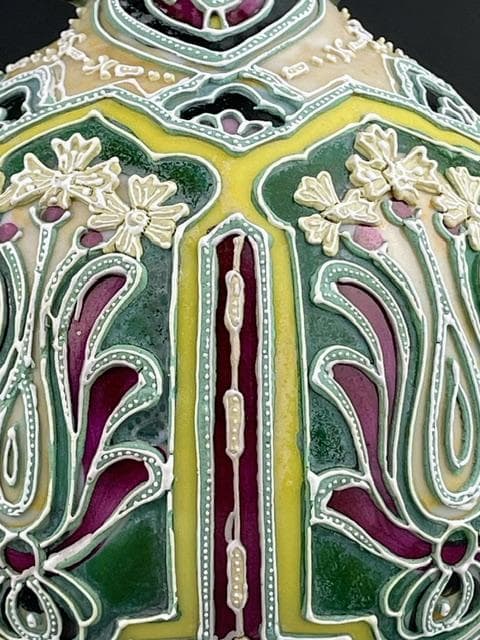 【希少】オールドニッポン 21.0㎝ 盛上げ花瓶 一陳盛り 花器 花瓶