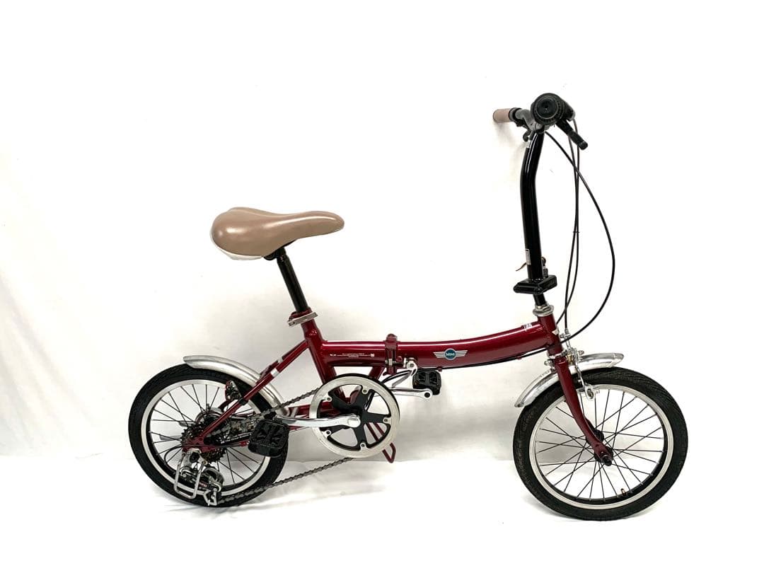 【即乘】送料無料MINI折り畳み自転車 SHIMANO 6速16インチ ミニベロ