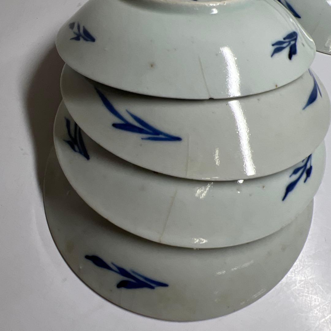 中国清朝時代　青花美人画小皿17枚　木箱　直径約11.5㎝東Y7-1024☆2F