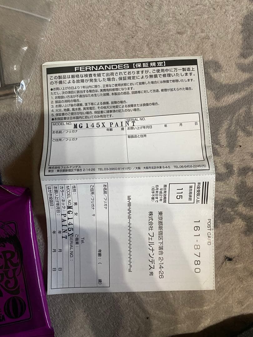 hideギターサイケモデル　 ワンタッチスタンド、新品弦、オーナーマニュアル