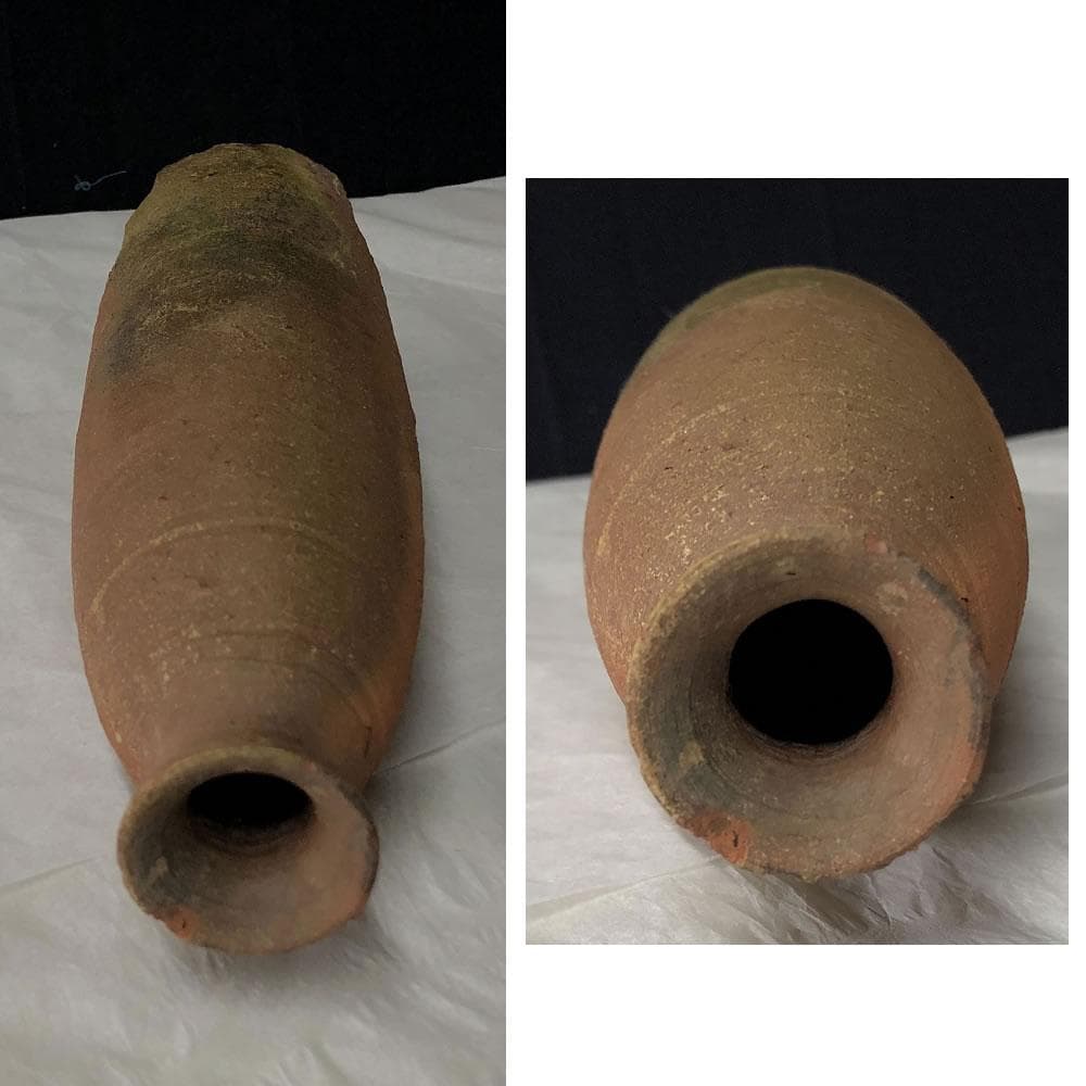 e2770 南蛮 花入 高さ25.5cm 木箱入り 茶道具