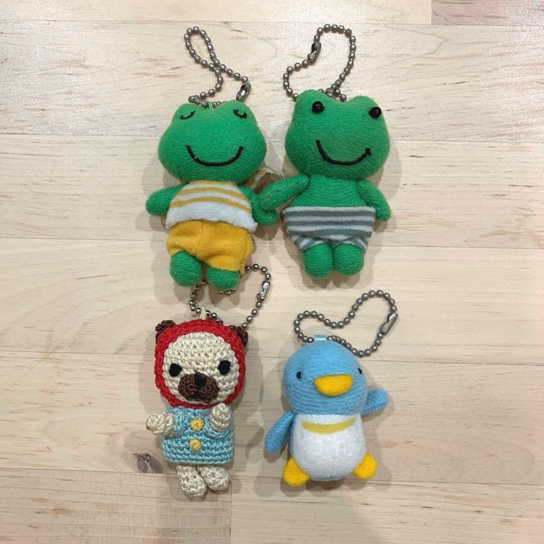 マザーグースの森　かえる　ペンギン　パグ　マスコット　キーホルダー　編みぐるみ