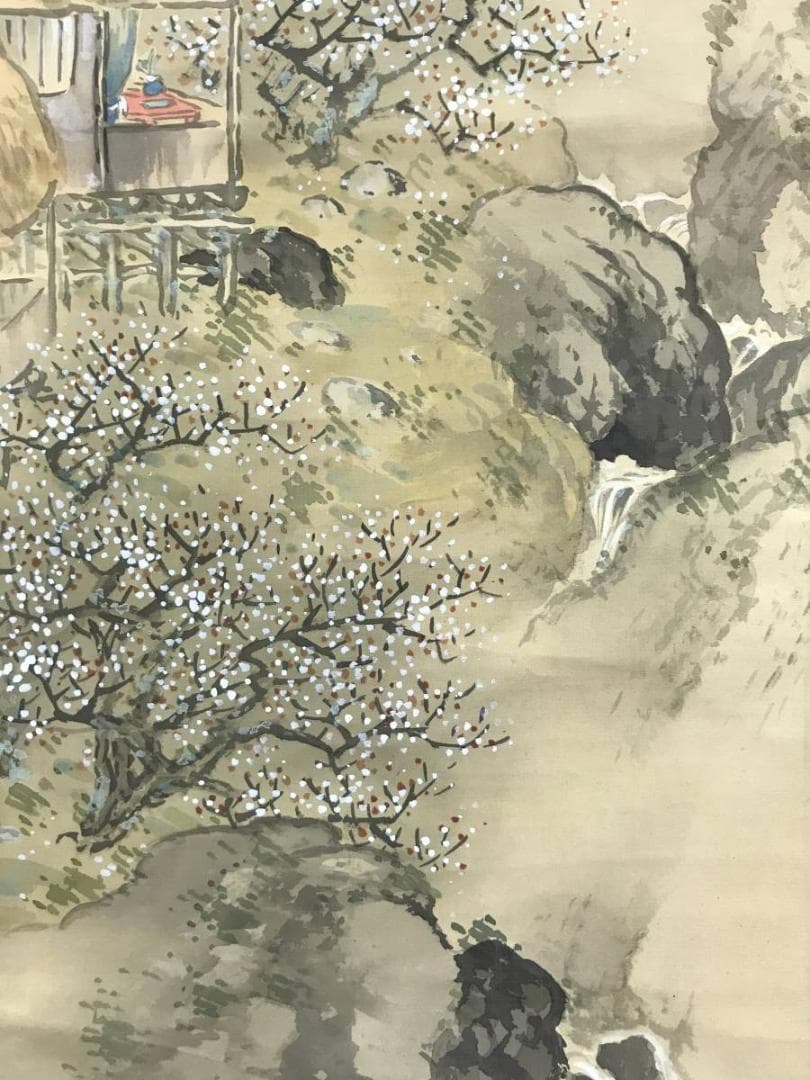 作者不詳/梅花山家図/山水図/梅花書屋図/掛軸/名家伝来/AD-249