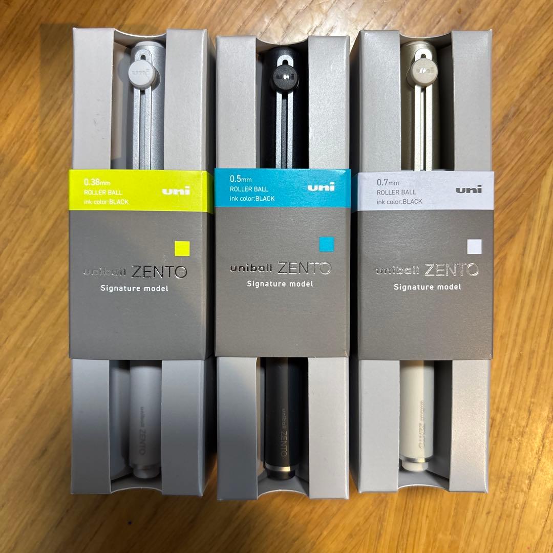 三菱鉛筆　ユニボールゼント シグニチャーモデル　0.38&0.5&0.7mm