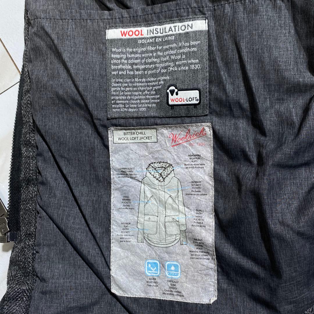 希少♡ウールリッチ ファー ビターチルウールロフトジャケット 中綿 ヘリンボーン