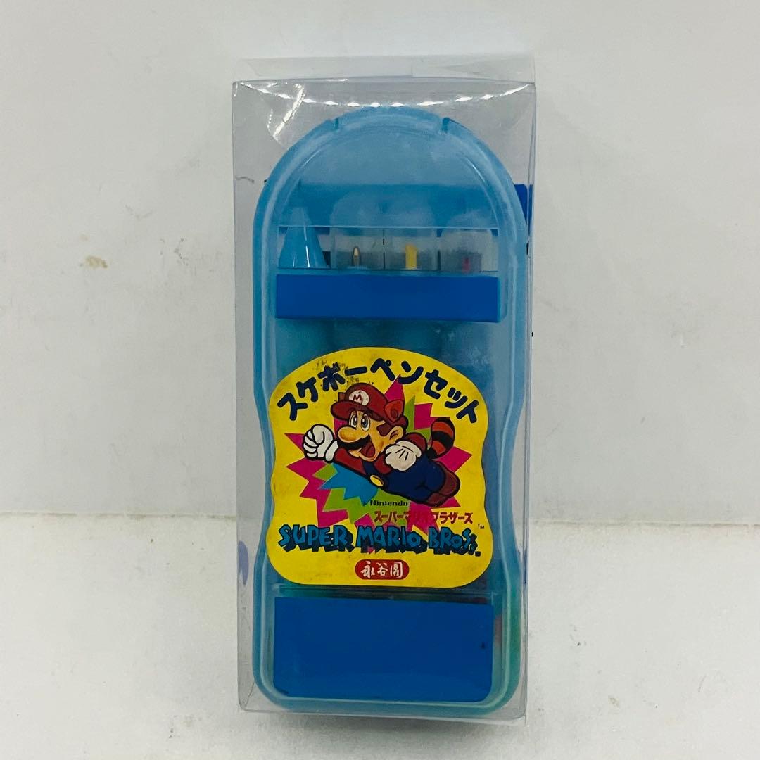 当時物／激レア 任天堂 スーパーマリオブラザーズ 永谷園 スケボーペンセット