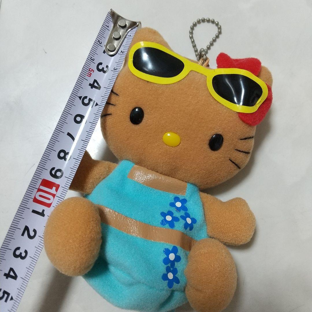 美品　ハローキティ 日焼けキティ ぬいぐるみ　ポーチ　ケース　マスコット