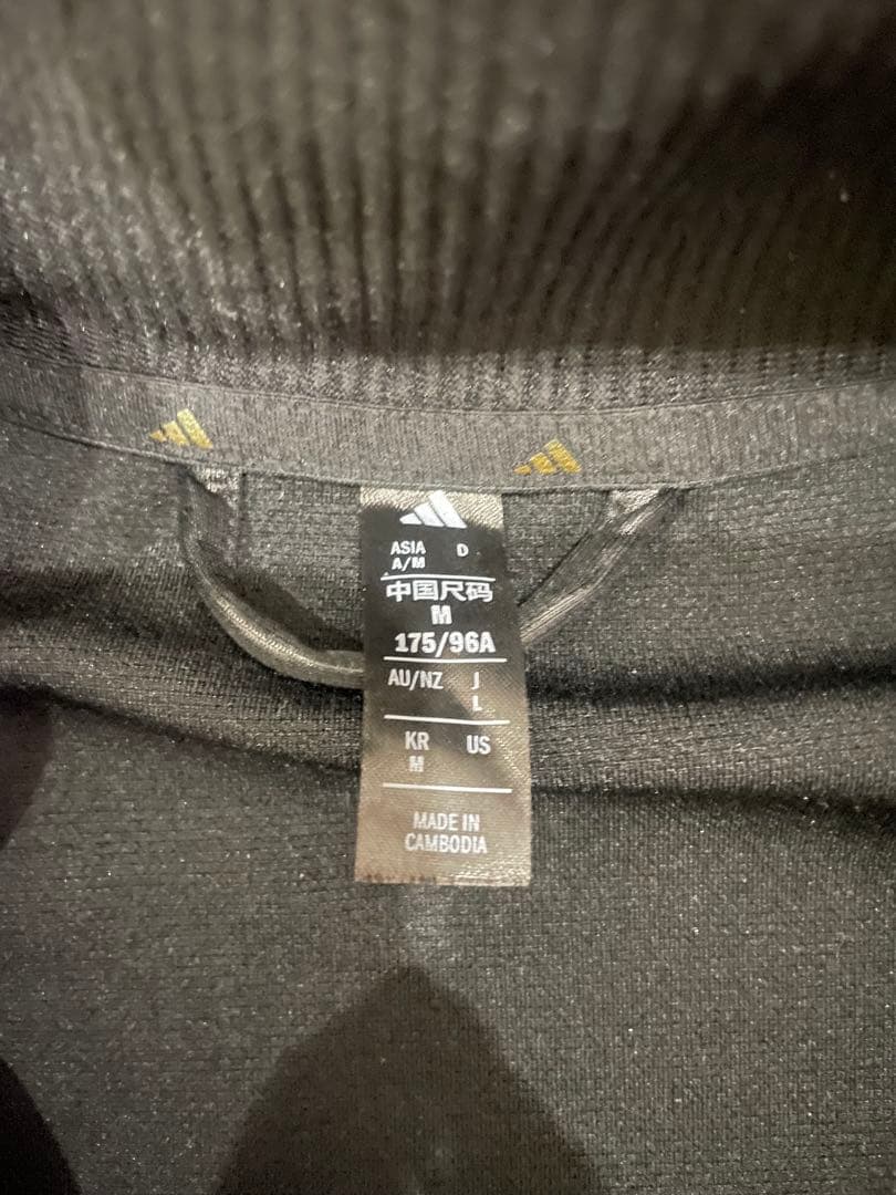 【美品】アディダス 艶黒×金 ラグジュアリー トラックスーツ セットアップ M