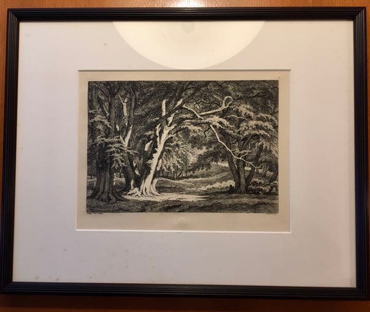 ルーブル美術館刻印あり　深森　版画