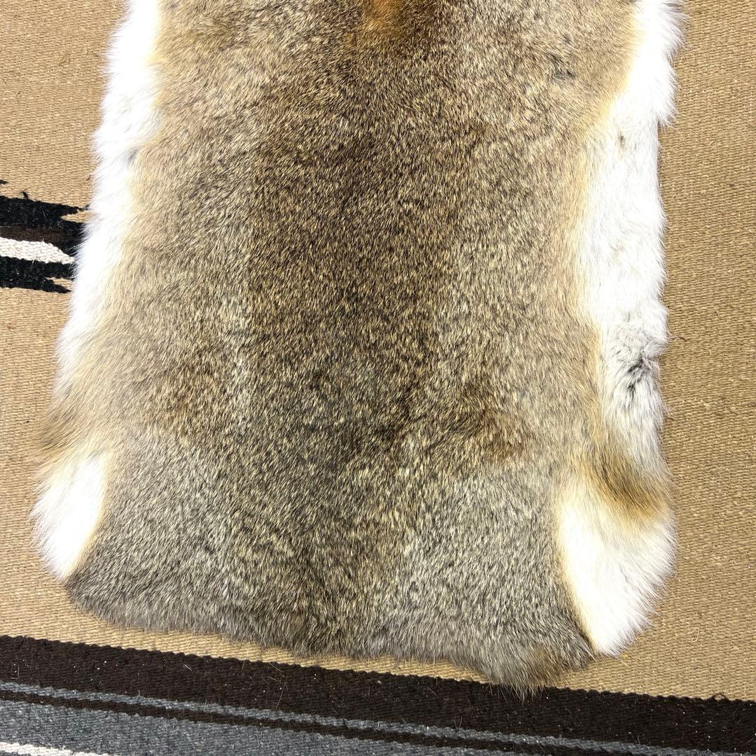 大判ラビット尻あて　登山　釣り　ヒップガード　ウサギ毛皮敷物　スキー　山菜　山伏