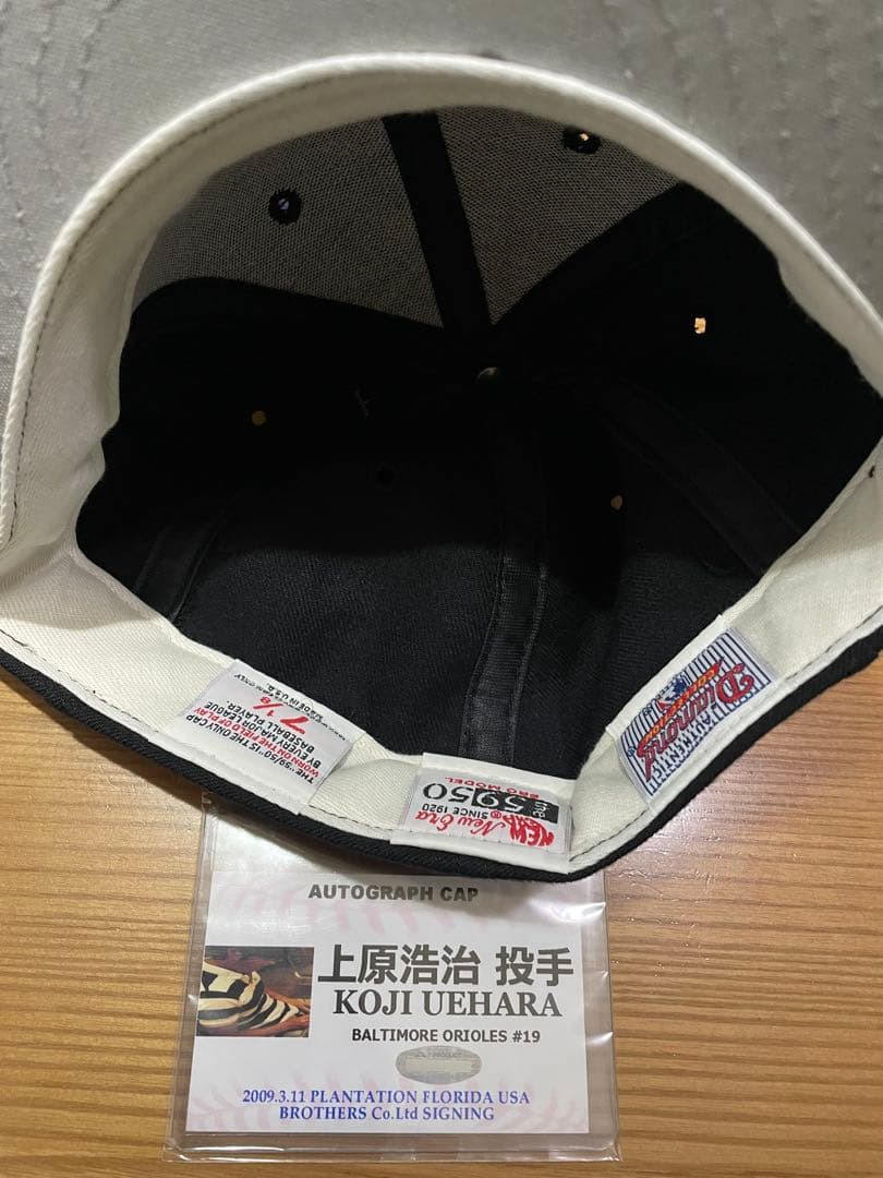 上原浩治　直筆サイン入りキャップ　MLBデビュー　証明書付き