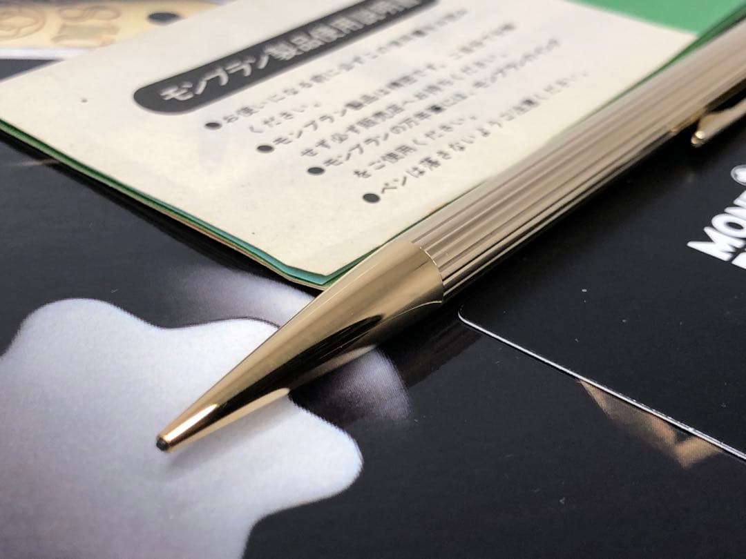 ⭐️金運を呼ぶ黄金の総金張りモンブラン⭐️ノブレスNo1547⭐️稀少価値有る0,9㍉