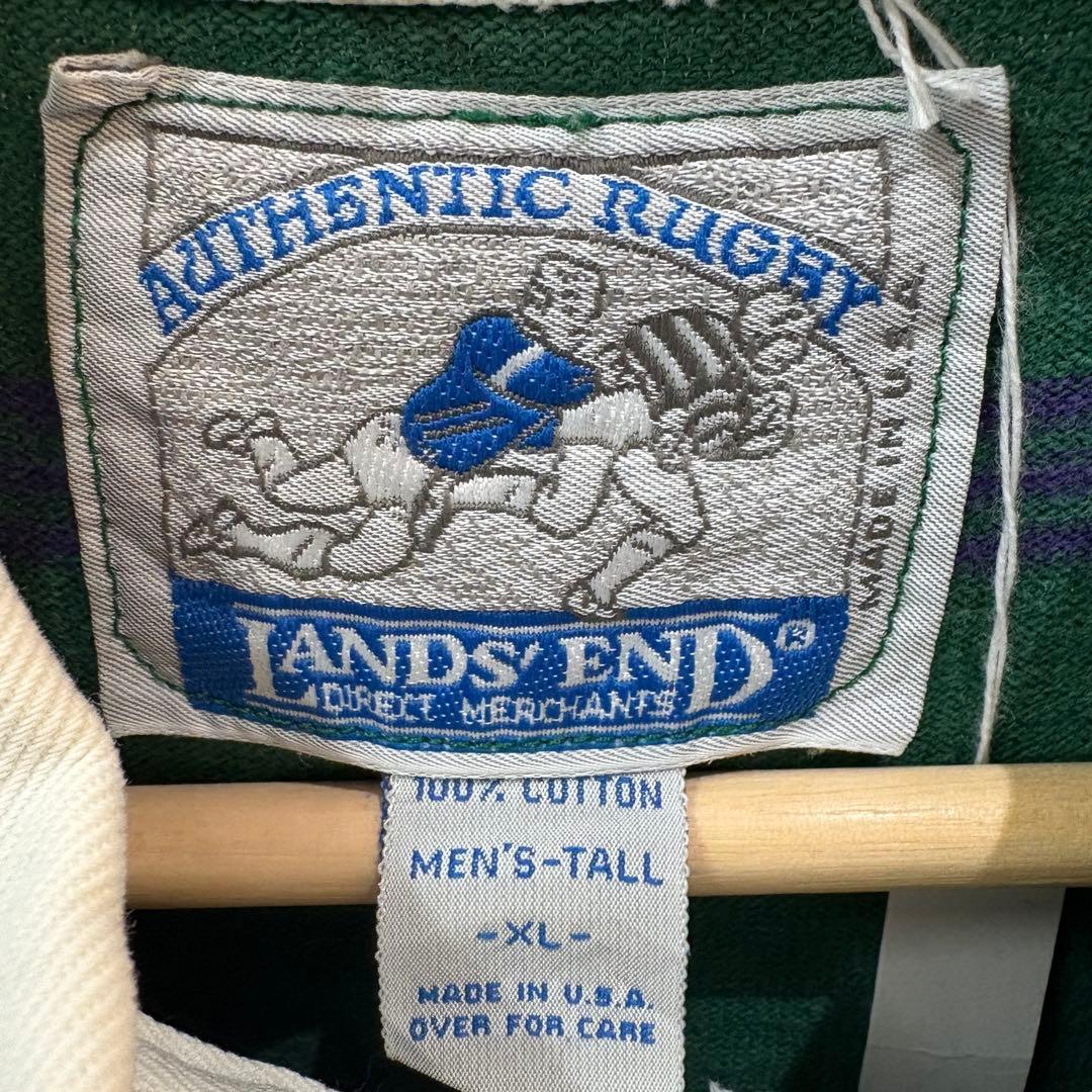 90s USA製 LANDS'END ラガーシャツ ランズエンド