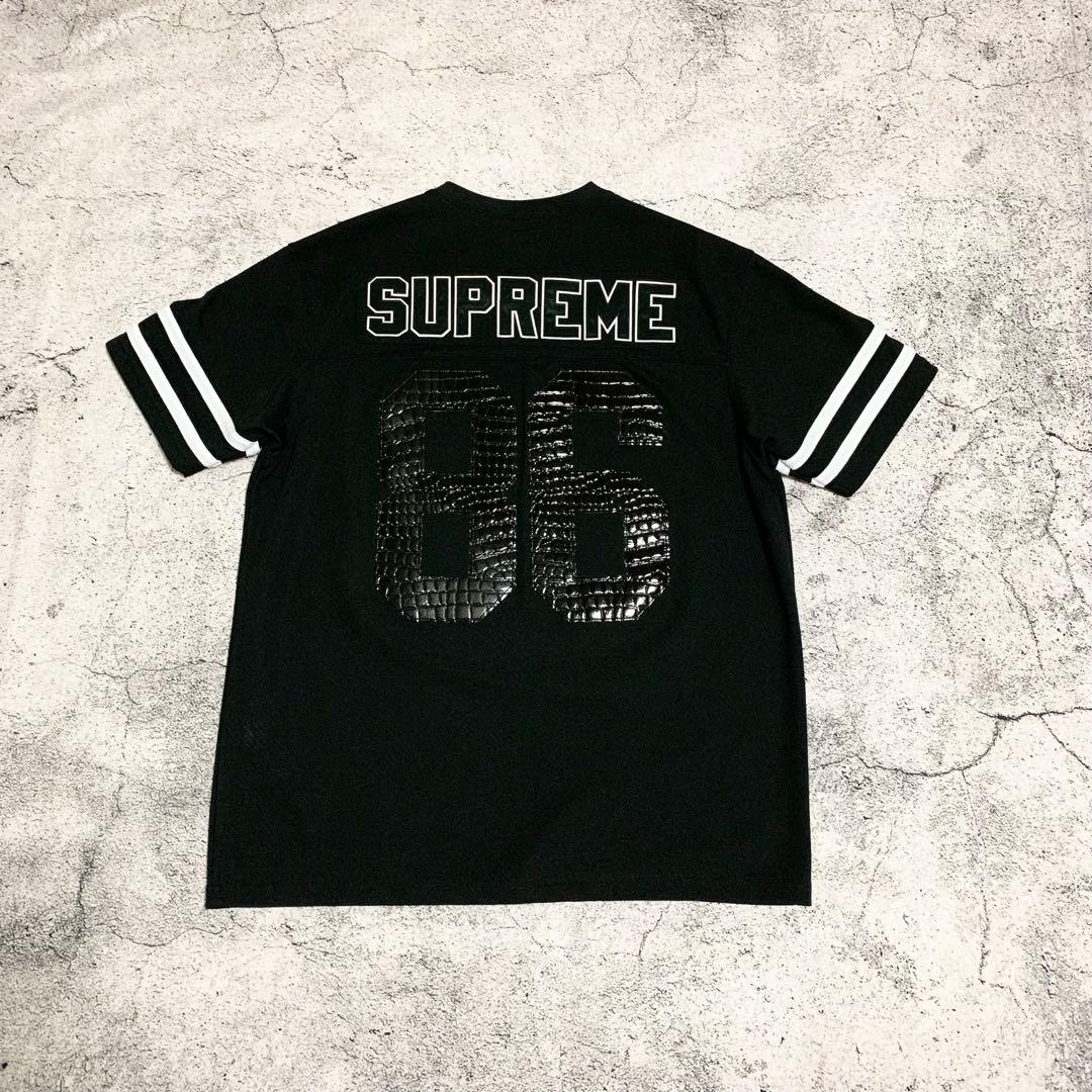 美品 Supreme メッシュTシャツ　フットボールジャージ　 クロコ型押　半袖