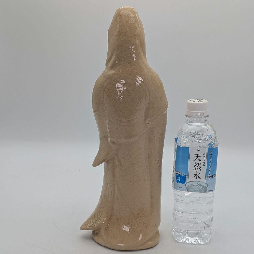 陶華山窯 松尾藻風 萩焼 観音菩薩立像 陶像 陶器人形 仏像 観世音菩薩 置物