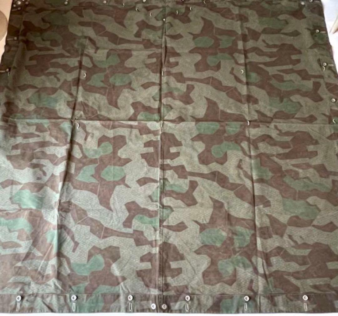 ①スイス軍幕 スプリンターカモ ツェルトバーン ミリタリー テント タープ