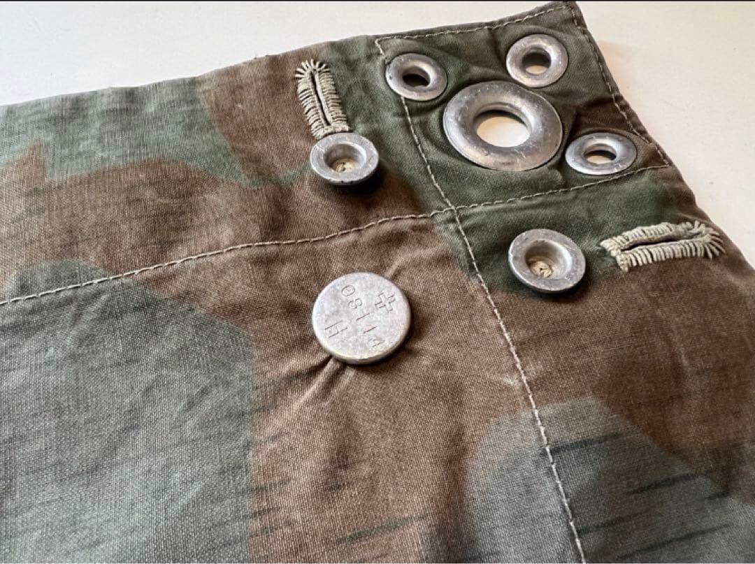 ①スイス軍幕 スプリンターカモ ツェルトバーン ミリタリー テント タープ