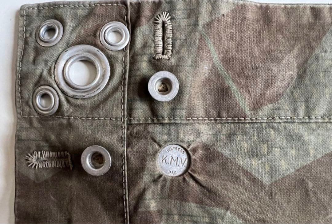 ①スイス軍幕 スプリンターカモ ツェルトバーン ミリタリー テント タープ