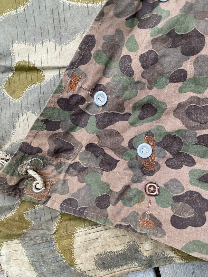 50sビンテージ　オーストリア軍　スワンプカモ　ツェルトバーン　軍幕　ポンチョ③