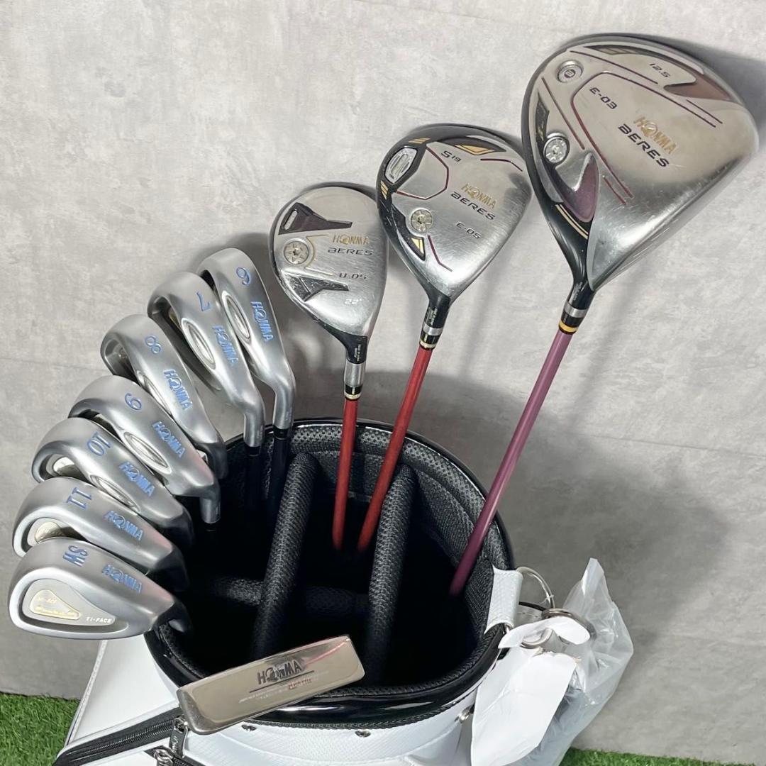 【バッグ新品】ホンマ ベレス E-05 2S ゴルフクラブセット 11本 右 L