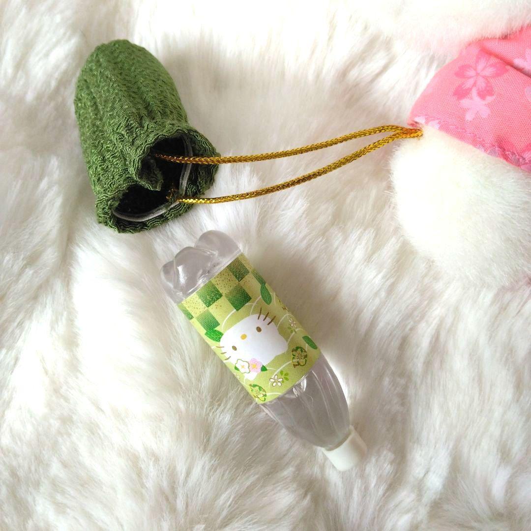 レトロ　当時物　ハローキティ　着物　ぬいぐるみ　サンリオ　ペットボトル入り巾着