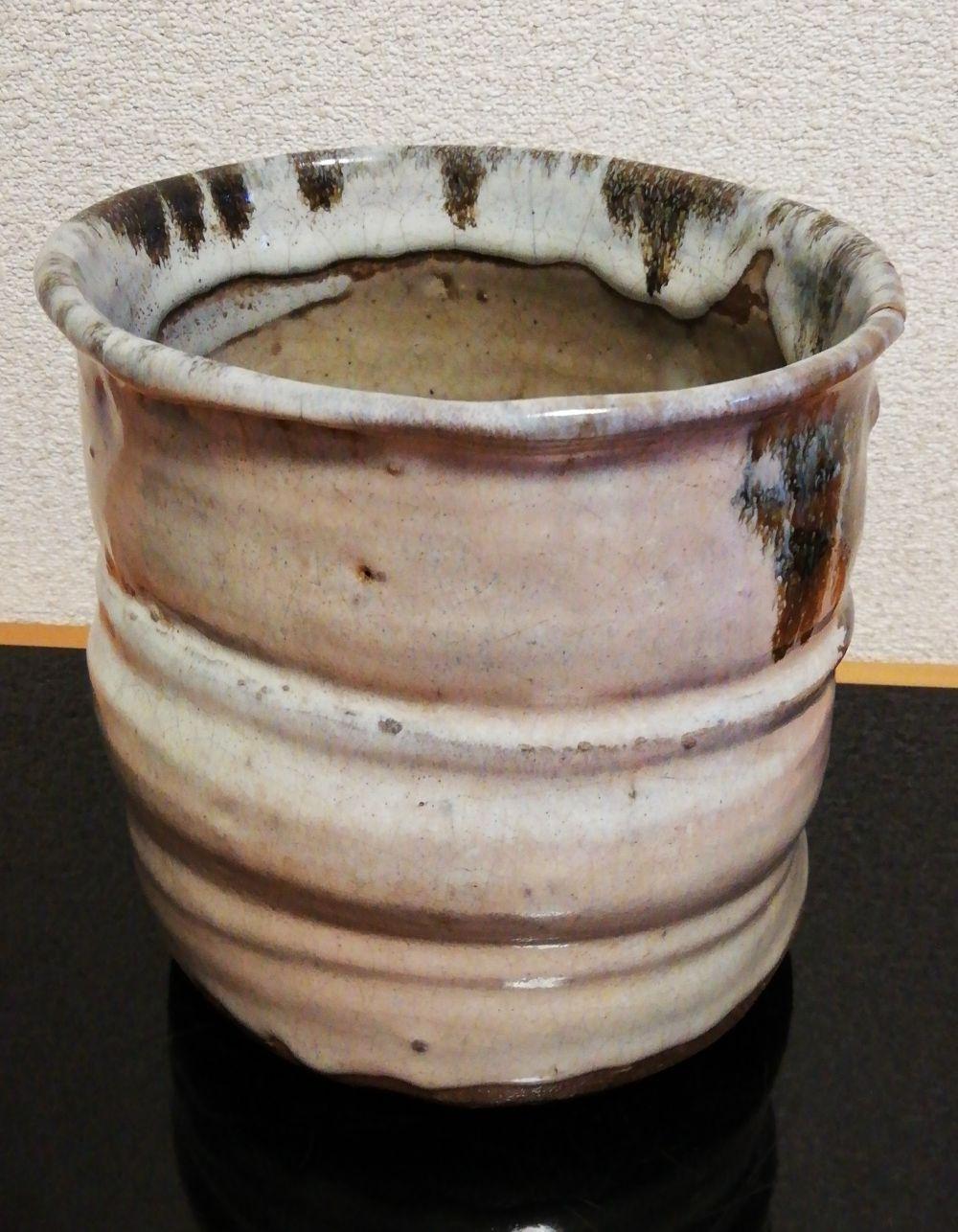 惺斎書付　斑唐津　水指　共箱　茶道具