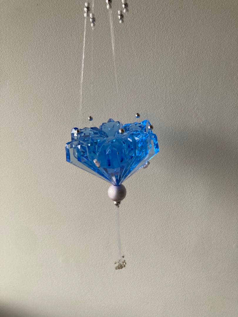 ビンテージ　クリスタルオブジェ　インダストリアル　シャンデリア　ホルダービーズ