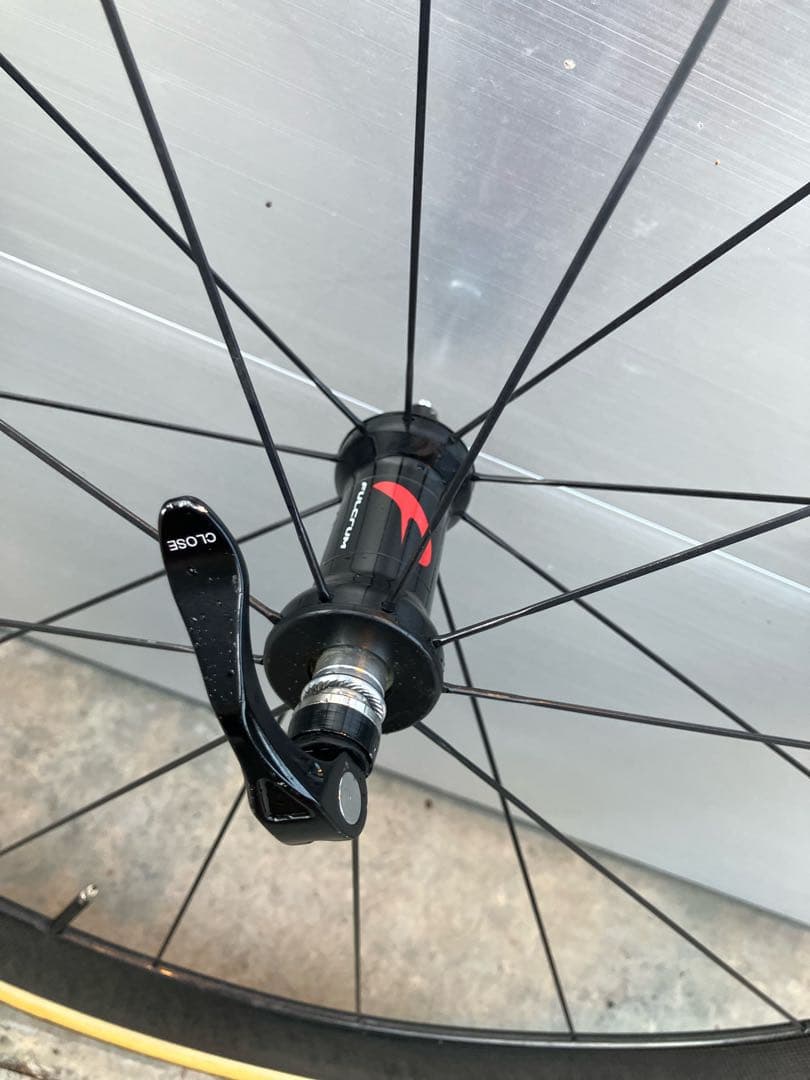 フルクラム　レーシングスピード50カーボンホイール前後セット　タイヤ&予備タイヤ