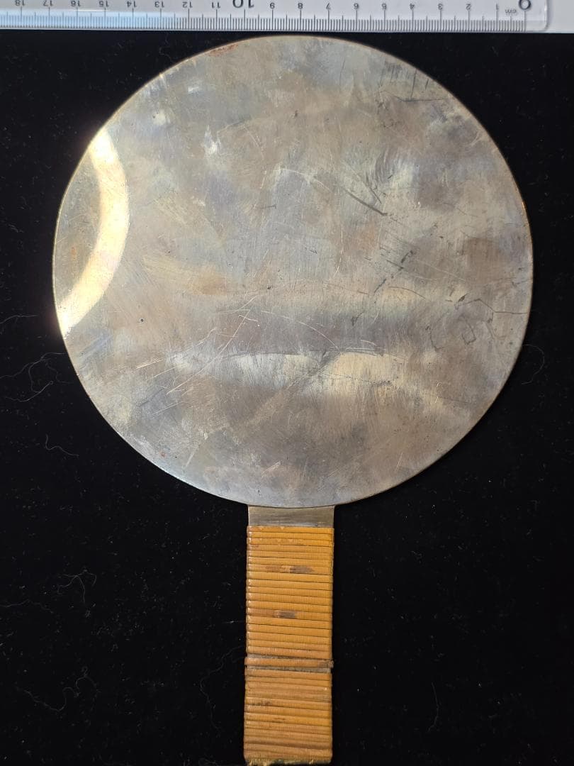 和鏡 在銘 藤原光政 桜 古鏡 銅鏡 古美術 古道具 江戸時代 時代物 和骨董