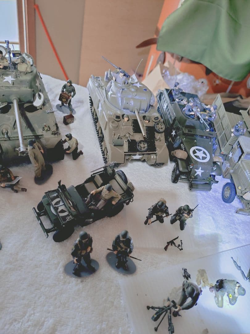 新春セール！美品完成品パットン大戦車軍団101空挺師団アルデンヌの森出撃準備