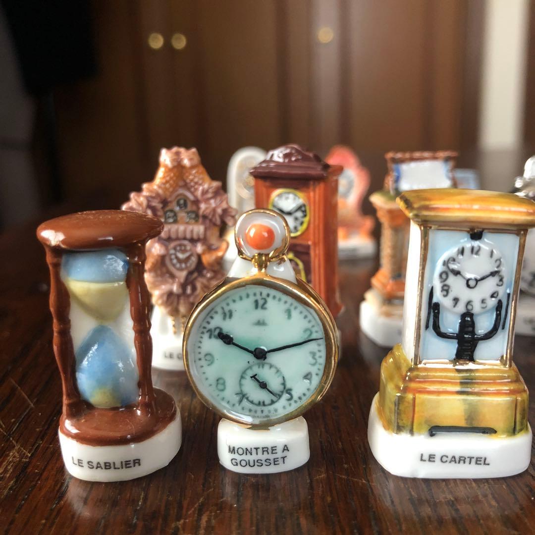 フェーヴ　アンティーク風時計ミニチュアコレクション　11個