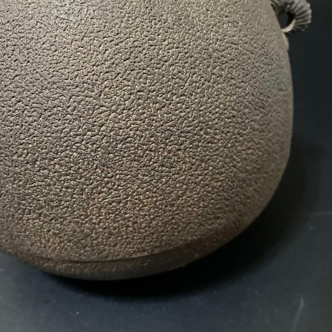 時代物　蔵六茶釜　海老耳　銅蓋　少し難あり