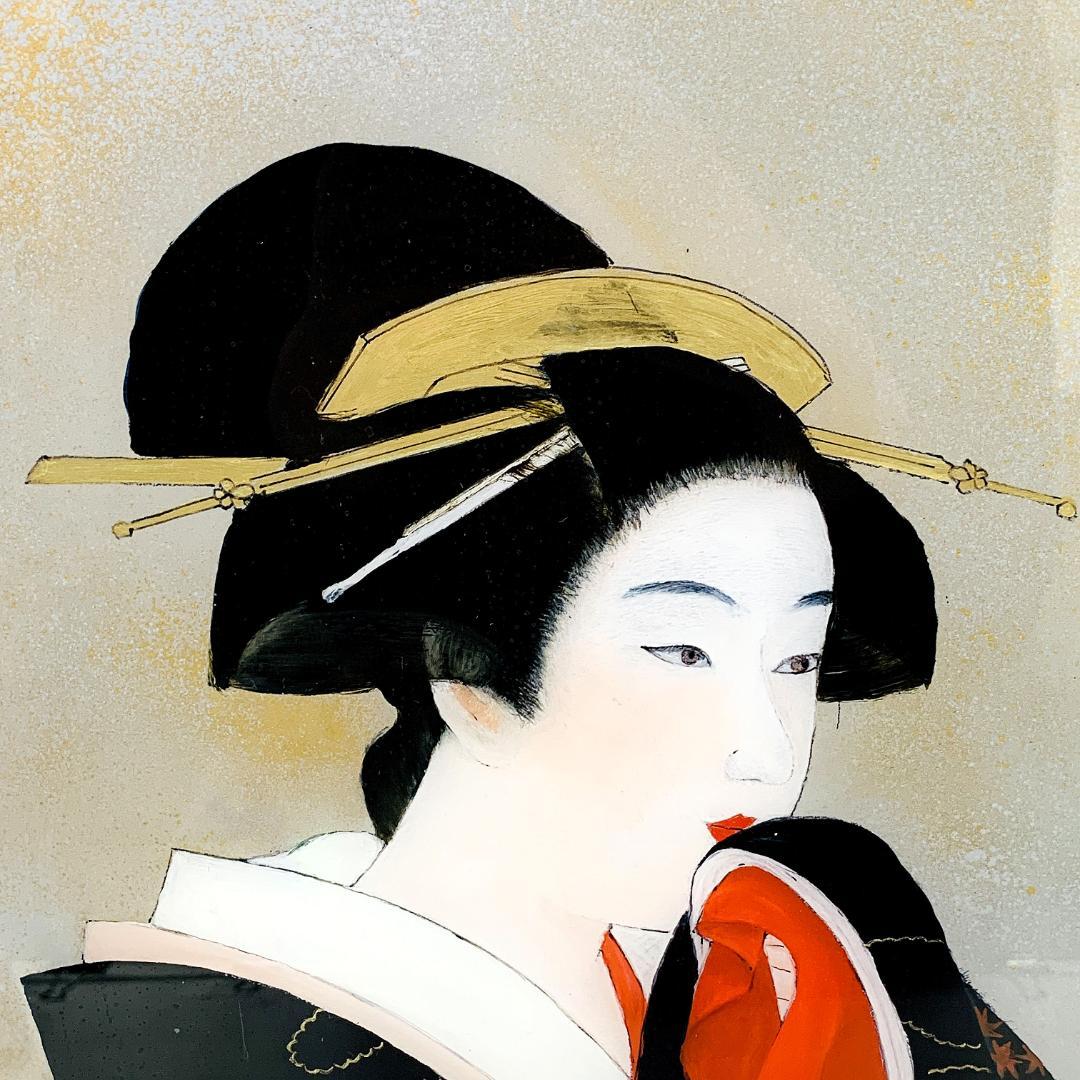 真作保証 伊東深水 日本画 美人画 画寸h39.5×w26cm R8SD22